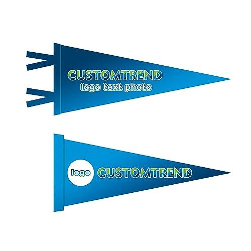 Custom Felt Pennants Flag Personalized Soft Felt Pennant with Logo Name Text for Football Sport Advertising Back to School Hanging Wall Decor Sign (7.8