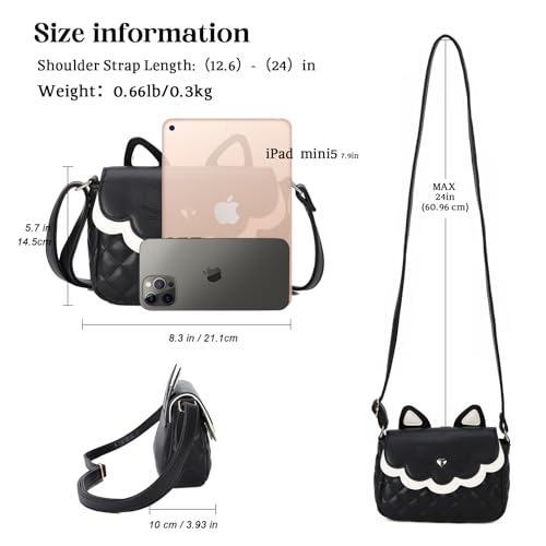Gladdon Teen Girls Crossbody Bag Cute Cat Wallet for Girl Birthday Gifts Purses2