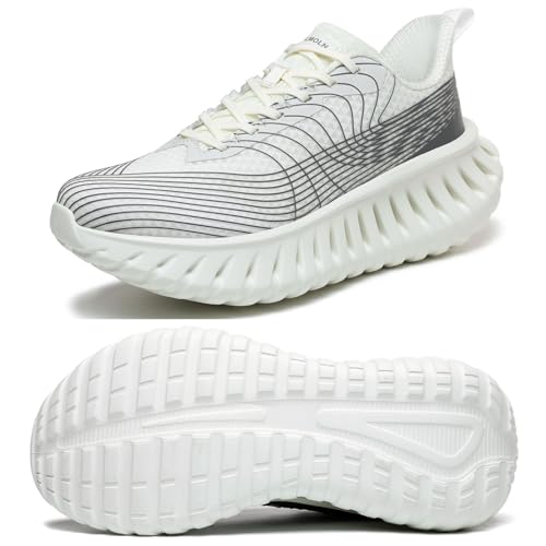 Image of GSLMOLN Wowen Walking Shoes Casual Shoes Breathable Walking Sneakers for Workouts Cushioned Flexible Womens Shoes Training Fashion Sneakers