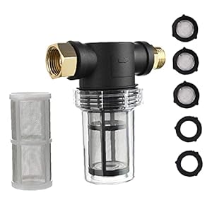 ODOUKEY -Tuin Slang Filter Tuin Slang Filter Set 3/4 Metalen Mesh Hogedrukreiniger Voorfilter met 40 Mesh Screen Inline…