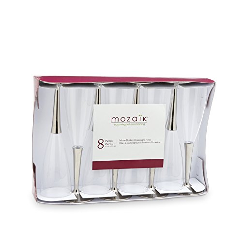 Darice Mozaik Mmcf8 Recyclable Champagne Flutes Clear #TOP2