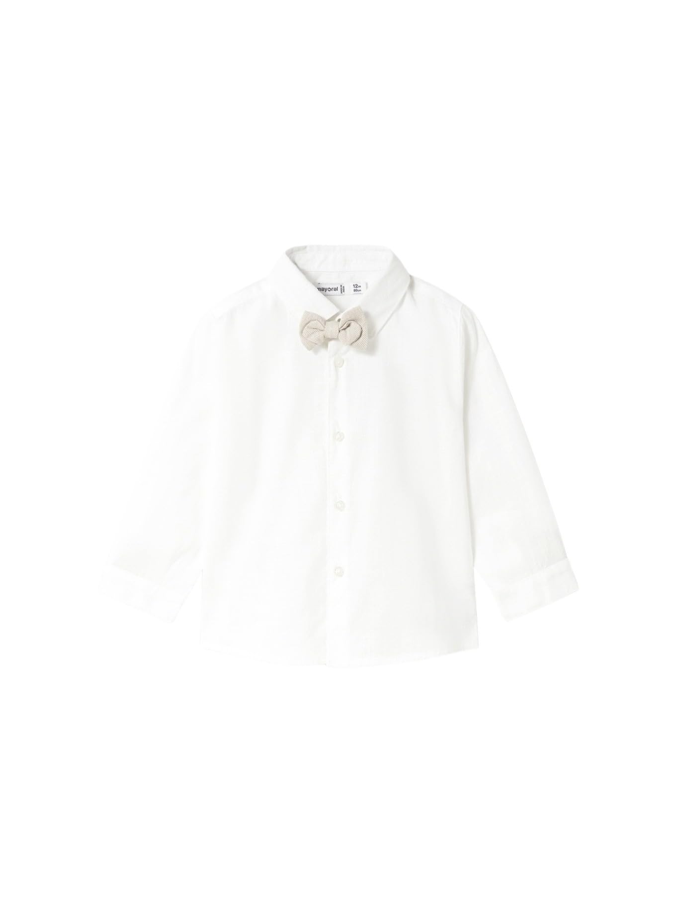 Mayoral Camicia m/l Elegante Papillon per Bimbo Bianco
