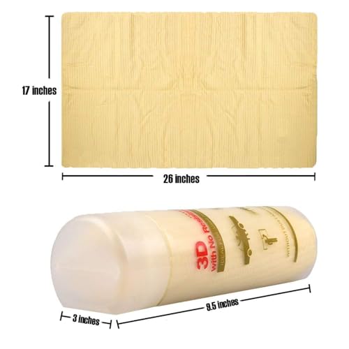 Image of Automaze 3D Texture Premium Chamois, Synthetic Drying Towel for Car /Home /Office, High Water Abosrbant Multipurpose Chamois Towel Cloth(Big Size, Pack of 1)