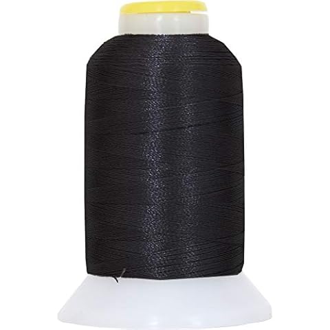 Threadart 60 Weight Micro Embroidery Thread | Fine Line Lettering & Bobbin Thread | 1000m Spools - 30 Colors Available - Black Cover