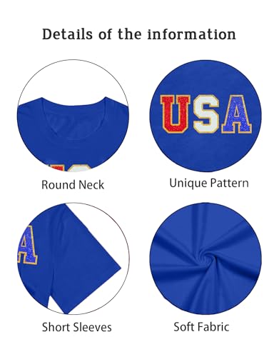 Kids American Flag Shirt Boys Girls Toddler 4th of July Tshirts Patriotic Tee Tops Independence Day Short Sleeve4