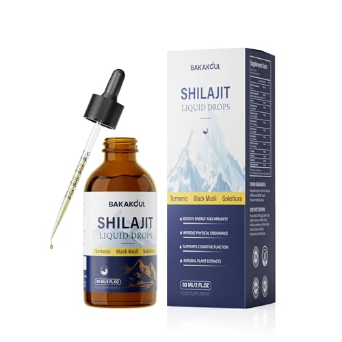 Shilajit Liquid Drops Rich Ashwagandha Turmeric Black Musli for Enhanced Energy & Immune Support Pure Himalayan Shilajit for Women No-Sugar 2 Pack