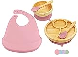 Rutschfestes Design - Das ShipShape Fütterungsset ist perfekt für Kinder, die lernen, sich selbst zu ernähren. Der Silikon-Saugnapf verhindert, dass der Bambus Teller oder die Schüssel auf einem Tisch oder einer anderen glatten Oberfläche verrutscht. So kann Ihr Kind köstliche Mahlzeiten ohne Unordnung genießen!