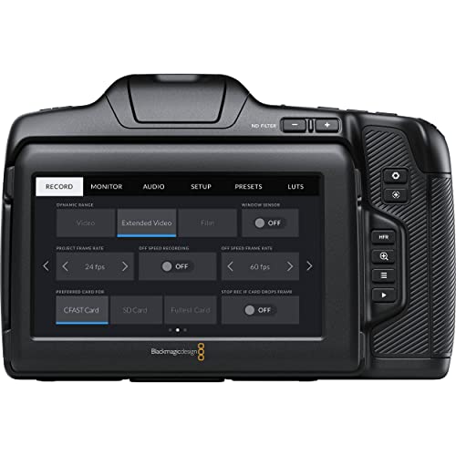 Image of Blackmagic Design Pocket Cinema Camera 6K Pro (CINECAMPOCHDEF06P) - Bundle Includes Two (2) Additional NP-F570 Batteries, Dual Battery Charger, and SolidSignal Microfiber Cloth