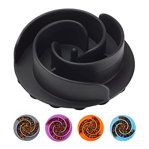 Slow Feeder Dog Bowls Insert, Animire Soft Silicone Slow Eating Dog Food Bowl for Small, Medium and Large Dogs, Compatible with Regular and Elevated Bowls