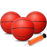Color brillante para niños: cada mini baloncesto de piscina solo mide 8.5 pulgadas, ligera y suave como un maravilloso regalo para tus hijos pequeños y puedes estar seguro de ganar su aprecio. La mini pelota de baloncesto está hecha de goma de alta calidad y tarda más tiempo en inflarse. Haz que la pelota alcance suficiente elasticidad