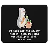 Mr. & Mrs. Panda Mauspad Obsthändlerin Herz - Geschenk, Witzig, Lustig, pc, Obstplantage, Computer Mousepad, Obstverkäuferin, Mausmatte, Spruch