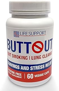 ButtOut Quit Smoking Lung Cleanse. Helps to Stop Smoking & Support Respiratory Health - Natural Lung Cleanse & Detox. Helps Provide COPD and Asthma Relief. Nicotine Free. 60 Count - 30 Day Supply