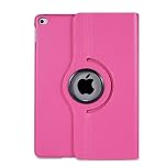 Leather 360° Rotating Stand Case for iPad 9.7" (2018/2017, 6th/5th Gen), iPad Air 2, iPad Air 1 – PU Leather with Auto Sleep/Wake & Multiple Viewing Angles (Pink)