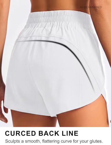 Image of BMJL Women's Athletic Shorts Running Workout Shorts Gym High Waisted Summer Short with Waistband Pocket