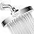 GURIN Shower Head High Pressure Rain, Luxury Bathroom Showerhead with Chrome Plated Finish, Adjustable Angles, Anti-Clogging Silicone Nozzles (California 1.8 GPM)