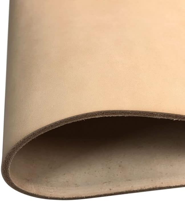 本革生地 植物タンニンなめし牛革 2-3.5mm厚 ナチュラルカラー 複数サイズ DIY クラフト用(Thick 2mm,30cm