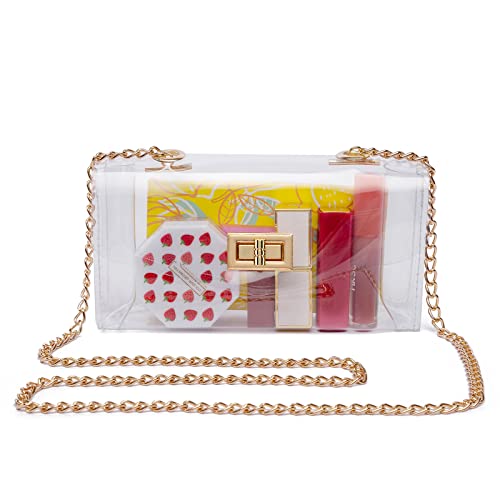 Clear Purse Stadium Approved, Clear Crossbody Bag, Clear Handbag Clutch Purses for Women