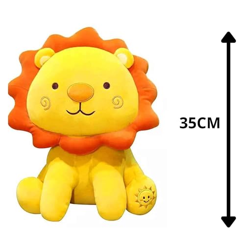 Image of DearJoy Sunflower Lion Soft Toy - Yellow, 32Cm