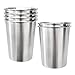 YOLCAR 6 Pack 8 oz Stainless Steel Kids Cups, Children's Pint Cups, Stackable Metal Cups, Shatterproof Drinking Glasses