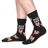 Bibalabili Funny Novelty Socks, Unisex Novelty Gifts Cotton Socks for Men, Women and Teens (Nice Cock)