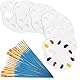 26 Stück Paletten, Mischpalette Kinder, Mischen, Farbmischpalette, Palette Malen, Pallettenmoebel Mischpalette Aquarell für Ölfarben und Aquarellfarben