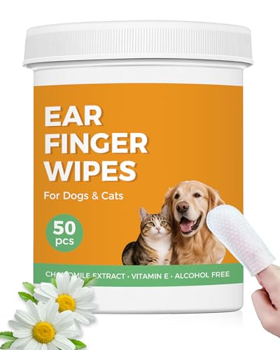 Ear Cleaner Finger Wipes, Pet Wipes for Dogs & Cats, Soft Otic Cleaning Pads, Natural Dog Ear Wipes Gently Remove Wax, Dirt and Odor, Non-Irritating, 50 Counts - image 8