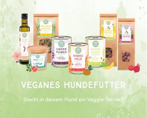 naftie veganes Hundefutter Bio Dinkel Held - Nassfutter Menü mit Dinkelflocken - purinarm - Diät-Futter - 6X 800g