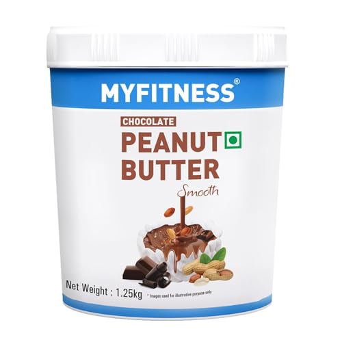 Image of MYFITNESS Peanut Butter Chocolate Flavour, Smooth 1.25kg | 22g Protein | Tasty & Healthy Nut Butter Spread | Vegan | Cholesterol Free & Gluten Free | Zero Trans Fat | Creamy Peanut Butter