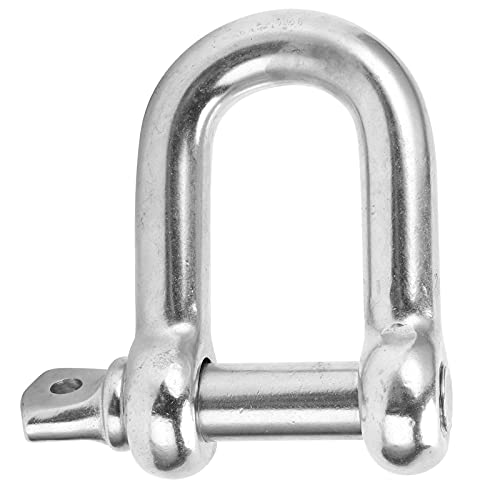 Yuecoom Screw Pin Anchor Shackle,M25 D Shape Shackle, Heavy Duty D Shape Shackle for Various Ships or Household Applications, 304 Stainless Steel, High Strength