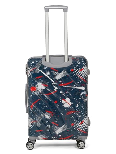 Image of Teakwood World Small 65 cm Check in Size Trolley Bag Polycarbonate 360 Degree 8 Wheels Luggage Bag with TSA Lock, Adjustable Handle Trolley Bags for Travel, Suitcase for Travel | Spark Blue