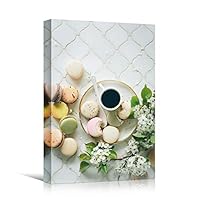 Canvas Wall Art Coffee Cup Coffee Drinks Farmhouse/Country Kitchen Multicolor Photography Urban - 12x18 inches