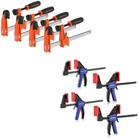 WORKPRO 8-Pack Pen Light Set - Blue & Green LED Pocket Flashlights With Batteries For Mechanics, Nurses & Emergency