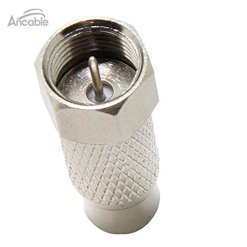 Ancable 2-Pack F-Type Male Plug To Rca Female Jack Rf Video Tv Cable Adapter For Atari 2600/7800 Sega/Coleco/Commodore Game System #TOP2