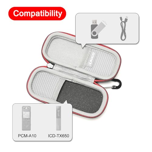 RLSOCO Carrying Case for Sony ICD-PX370/UX570/PX240/PX312/PX333/TX650/PX470/TX660/PCMD10 Digital Voice Recorder (Case Only)