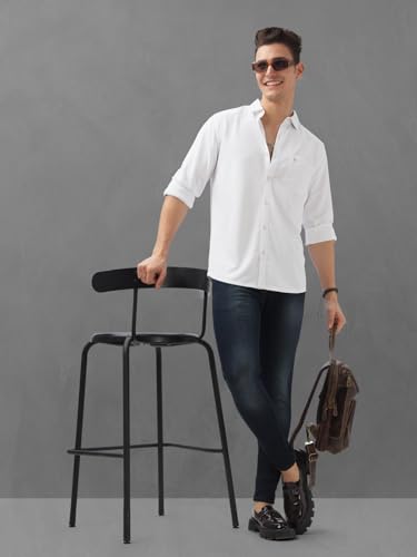 Image of BULLMER Trendy Regular Fit Solid Full Sleeve Causal Shirt for Men.