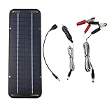 30W 12V Solar Trickle Ladegerät, Wasserdichtes, Batterie‑Erhaltungsladegerät Für Autos, Boote, Wohnmobile, Motorräder, Camper, Traktoren, Überladungs- und Rückentladungsschutz