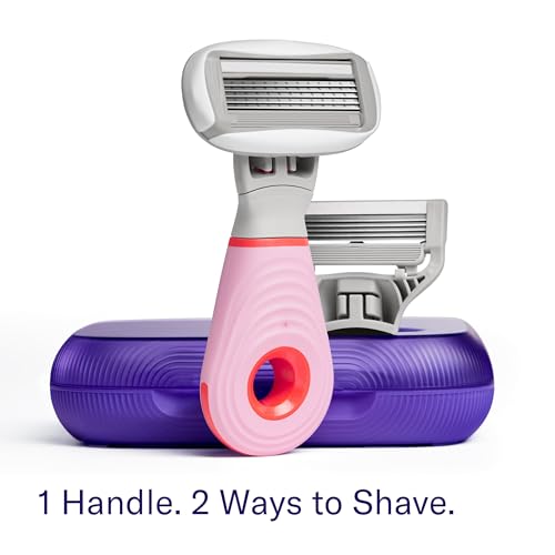 Flamingo Travel Razor Kit for Women – Body & Pubic Razor – Mini Handle, 2 Blade Refills, 2 Travel Size Foaming Shave Gels & Vented Travel Case – Perfect Stocking Stuffer - Image 5