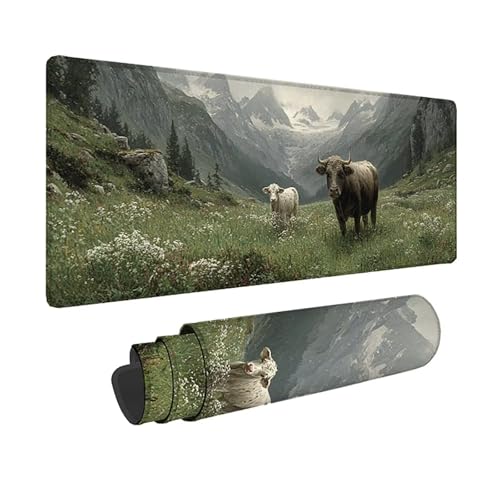 Tapis de souris gamer XXL vert grand tapis souris bureau 1500x800mm base antidérapante