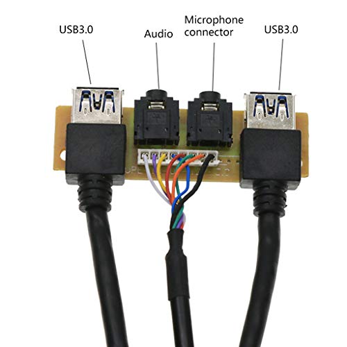 Panel frontal con conector de audio HD y cable interno miniatura 5