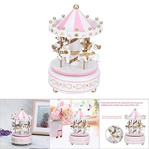 Jiawu Carousel Horse Music Box con 4 Cavalli