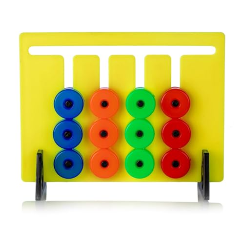 Image of Montessori Colour Matching Board for Kids | Peg & Ring Matching Game for 2-6 Years | Early Learning Educational Toy for Boys & Girls