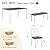 Harper & Bright Designs 6-Piece Wooden Dining Set for 6,Kitchen Furniture Set with Cross Back 4 Dining Chairs and Bench,White+Gray