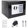 Safe Money Box For Home Office Hotel Market Use, 4.6L Security Steel Digital Electronic Box Lock With 2 Keys, Wall Or Floor Mounted, 17x23x17cm 4.6L, White - View #6