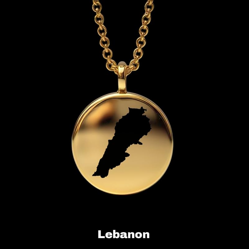Breloque carte du Liban en argent et or 14k, le cadeau de voyage idéal - 2