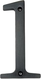House Numbers Aged Bronze 101mm House Number House Door Address Number Digits Zinc Alloy Screw Mounted Big Door Address Sign #0-9 House Number (Color : 1)