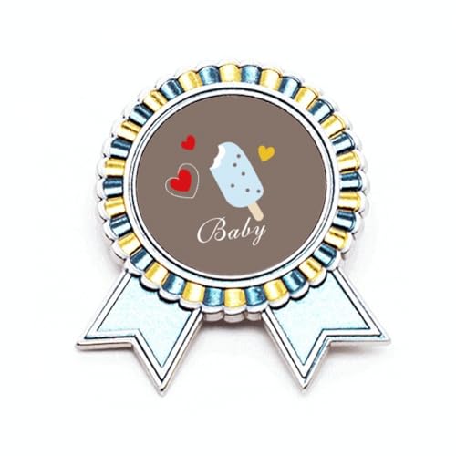 Broche cœur bleu glacé Sweet Ice, finition métal M haute qualité