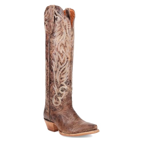 Dan Post Women's Rustic Ridge Embroidered Bison Snip Toe Pull on Western Boot2