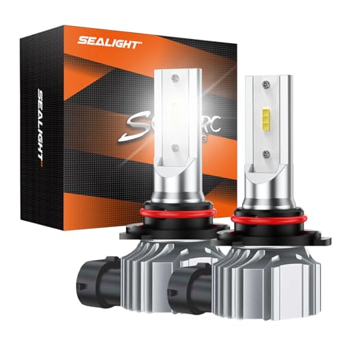 Image of SEALIGHT 9005 LED Bulb, 75000LM Combo Pack - Super Bright 6500K White, Plug and Play Installation, Fanless Design, Non-Polarity Fog Lights, Powersports Lighting Accessories ,2 pack