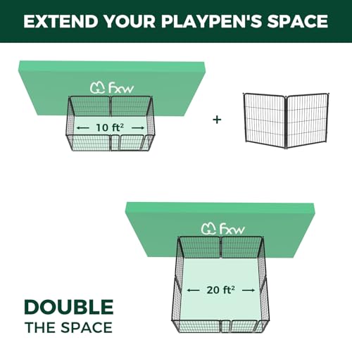 Image of FXW Homeplus Indoor Dog Playpen, 32 inch H, 2 Panels, for Small & Medium Dogs