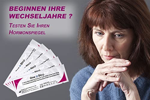 5 x One+Step Menopause Test I FSH Test für die Wechseljahre I Prüfung der Meno Balance I Hormontest für Frauen I Östrogen I Progesteron I Hormonprofil erstellen